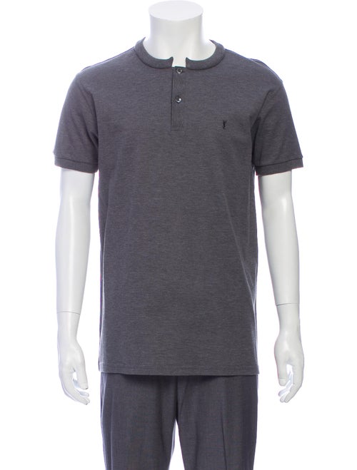 Saint Laurent 2014 Crew Neck Henley Grey