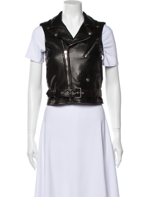 Saint Laurent 2012 Lamb Leather Vest Black