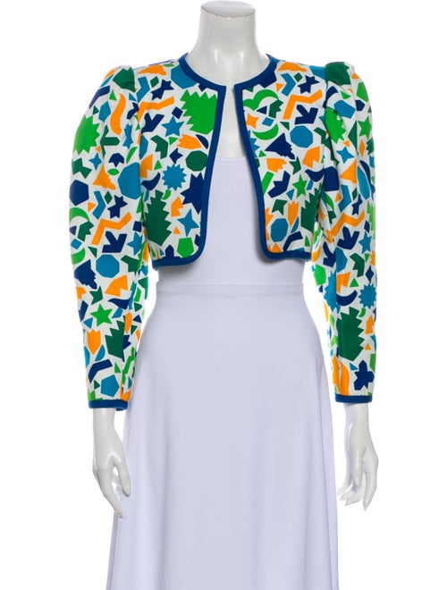 Saint Laurent Vintage Printed Bolero White