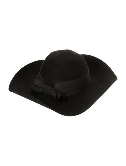 Saint Laurent Wide Brim Fedora Hat Black