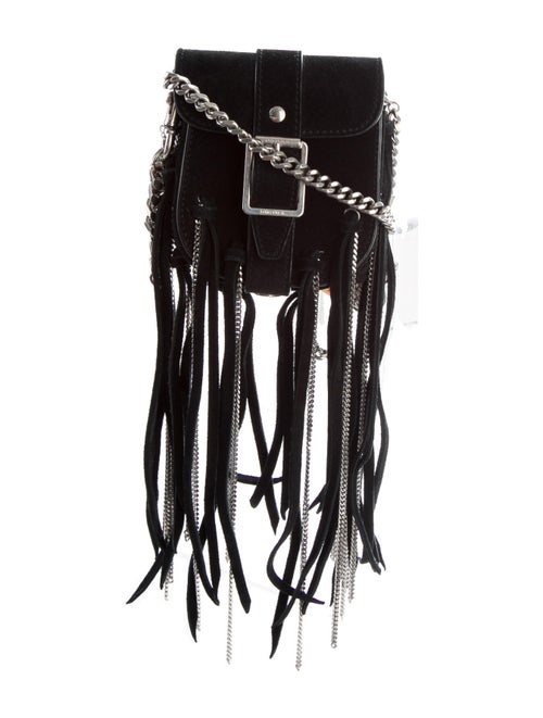 Saint Laurent 2019 Fringe Suede Mini Crossbody Bag