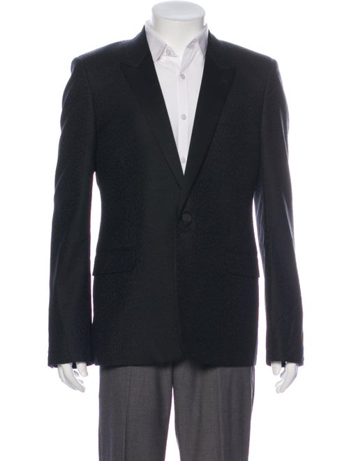 Saint Laurent 2015 Babycat Jacquard Blazer Black