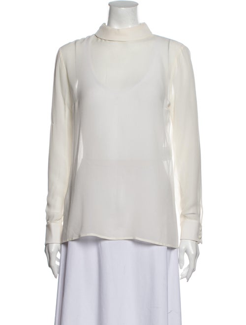 Saint Laurent 2014 Silk Blouse White