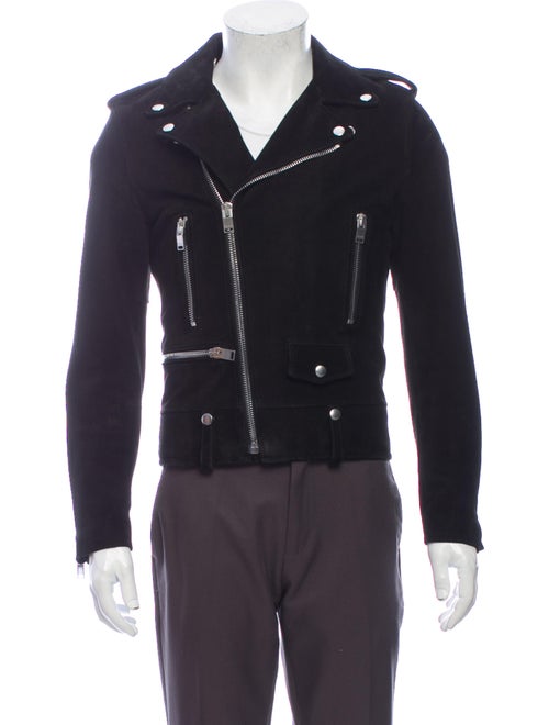 Saint Laurent L01 Classic Suede Moto Jacket Goat L