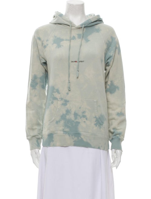 Saint Laurent 2018 Tie-Dye Print Sweatshirt Blue