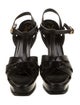 Saint Laurent Tribute Leather T-Strap Sandals