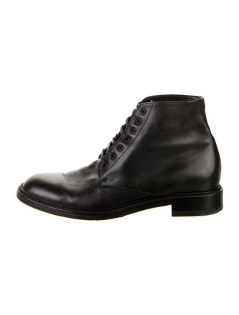 Saint Laurent Leather Combat Boots
