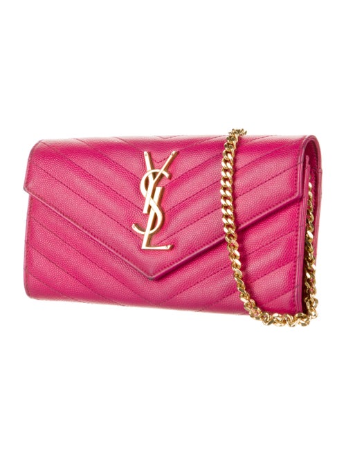 Saint Laurent Monogram Matelassé Small Envelope Wallet On Chain