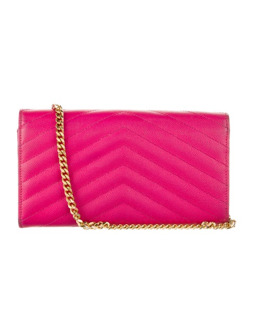 Saint Laurent Monogram Matelassé Small Envelope Wallet On Chain