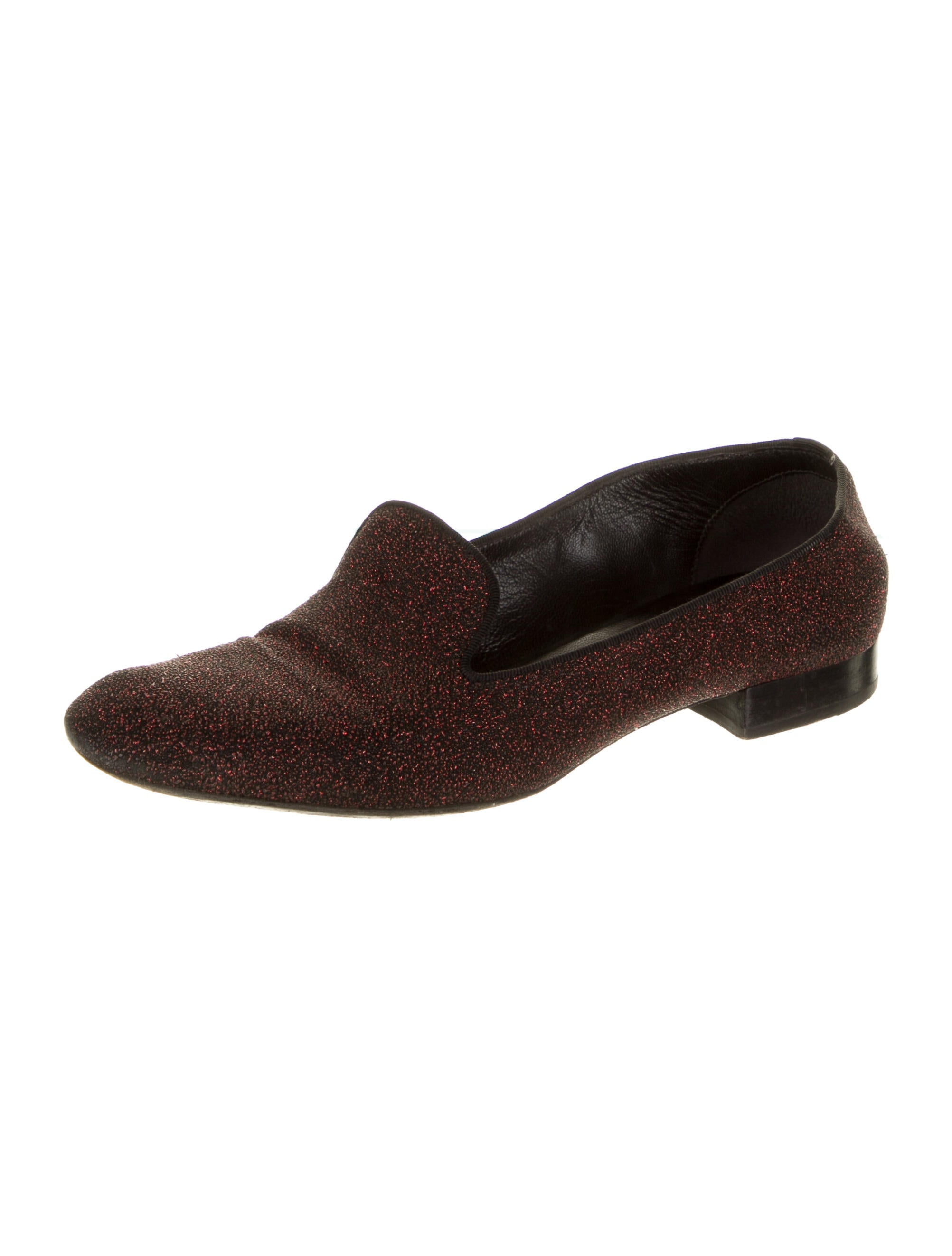 Saint Laurent Calfskin Grosgrain Trim Loafers