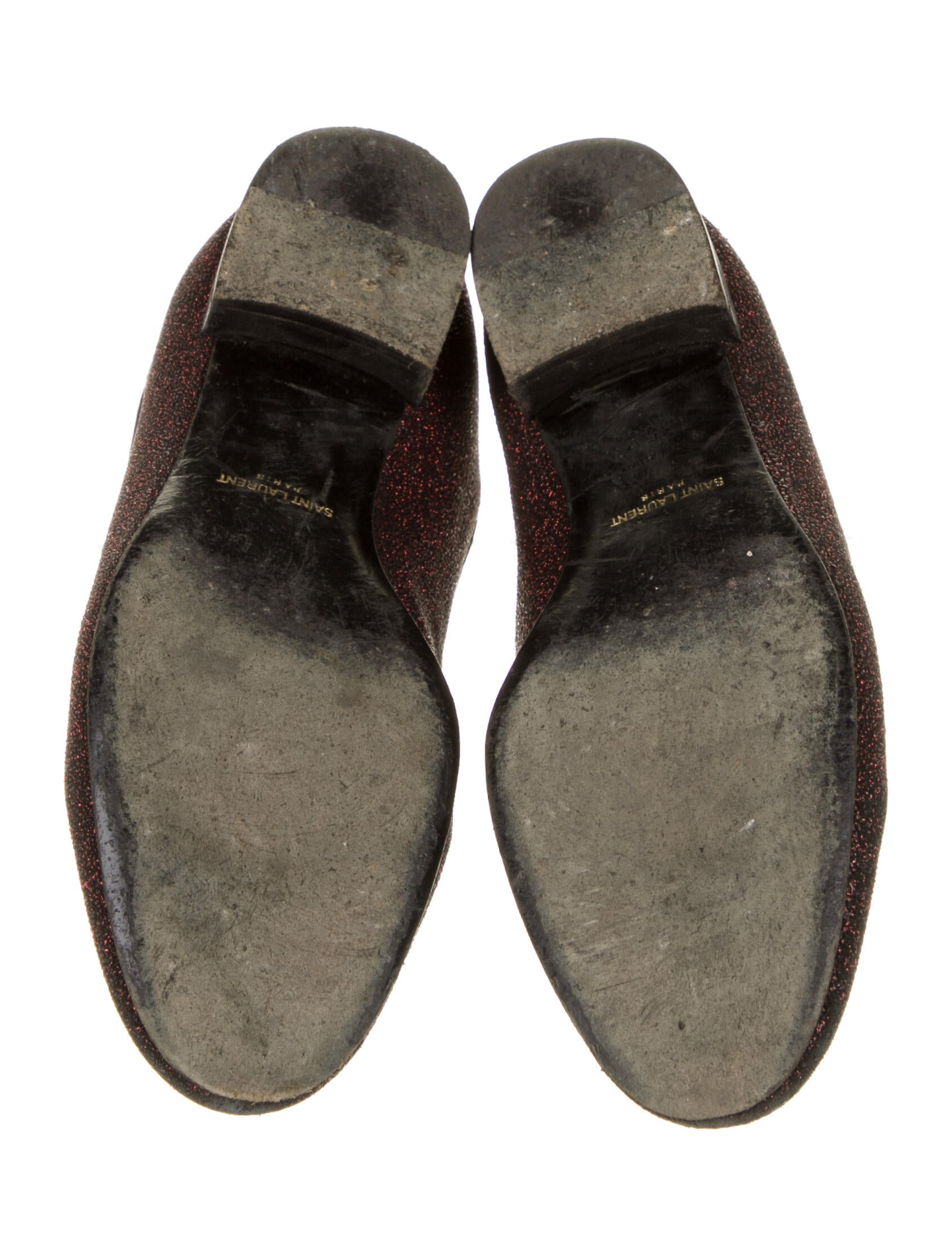 Saint Laurent Calfskin Grosgrain Trim Loafers