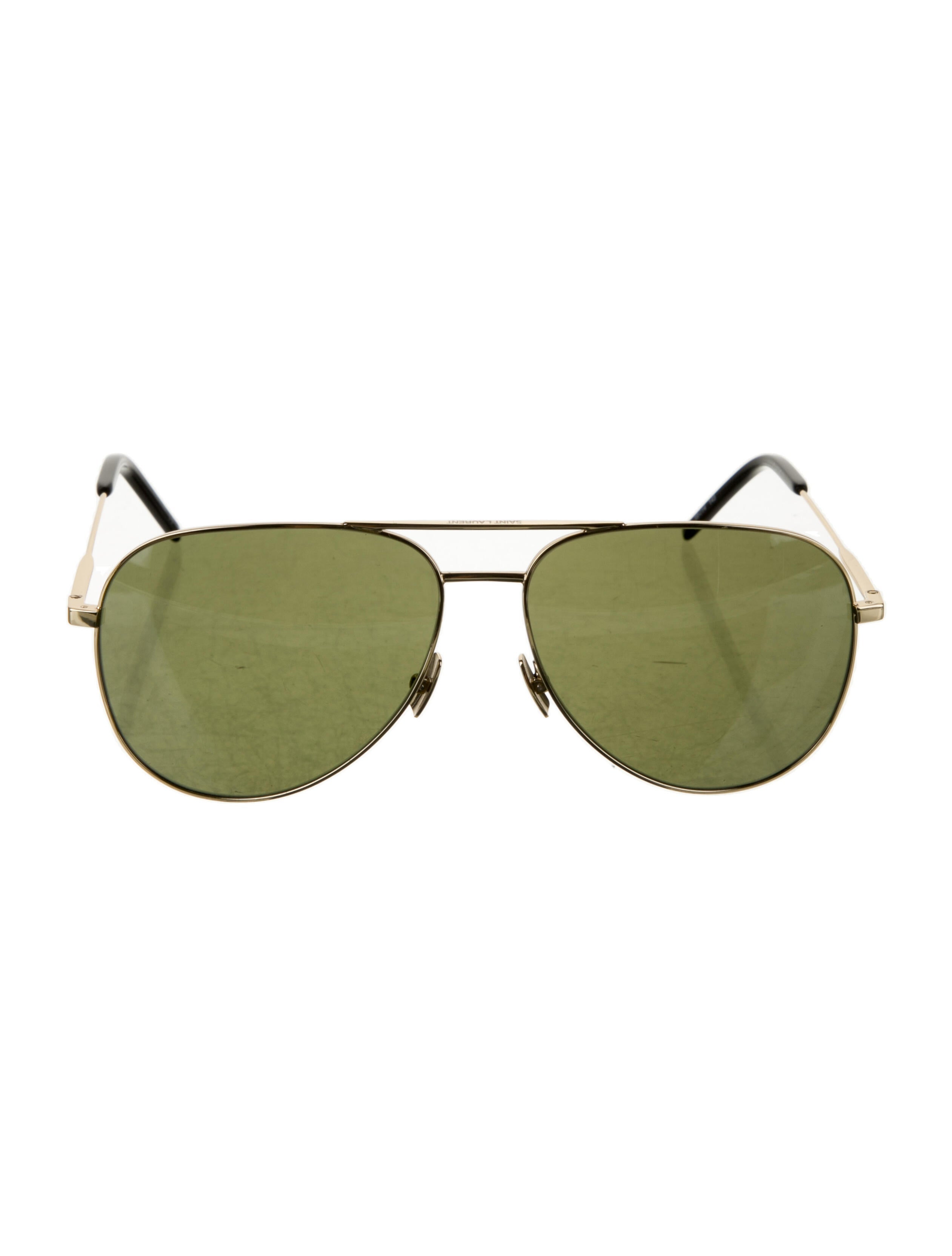 Saint Laurent Aviator Tinted Sunglasses Brown Sunglasses, Accessories