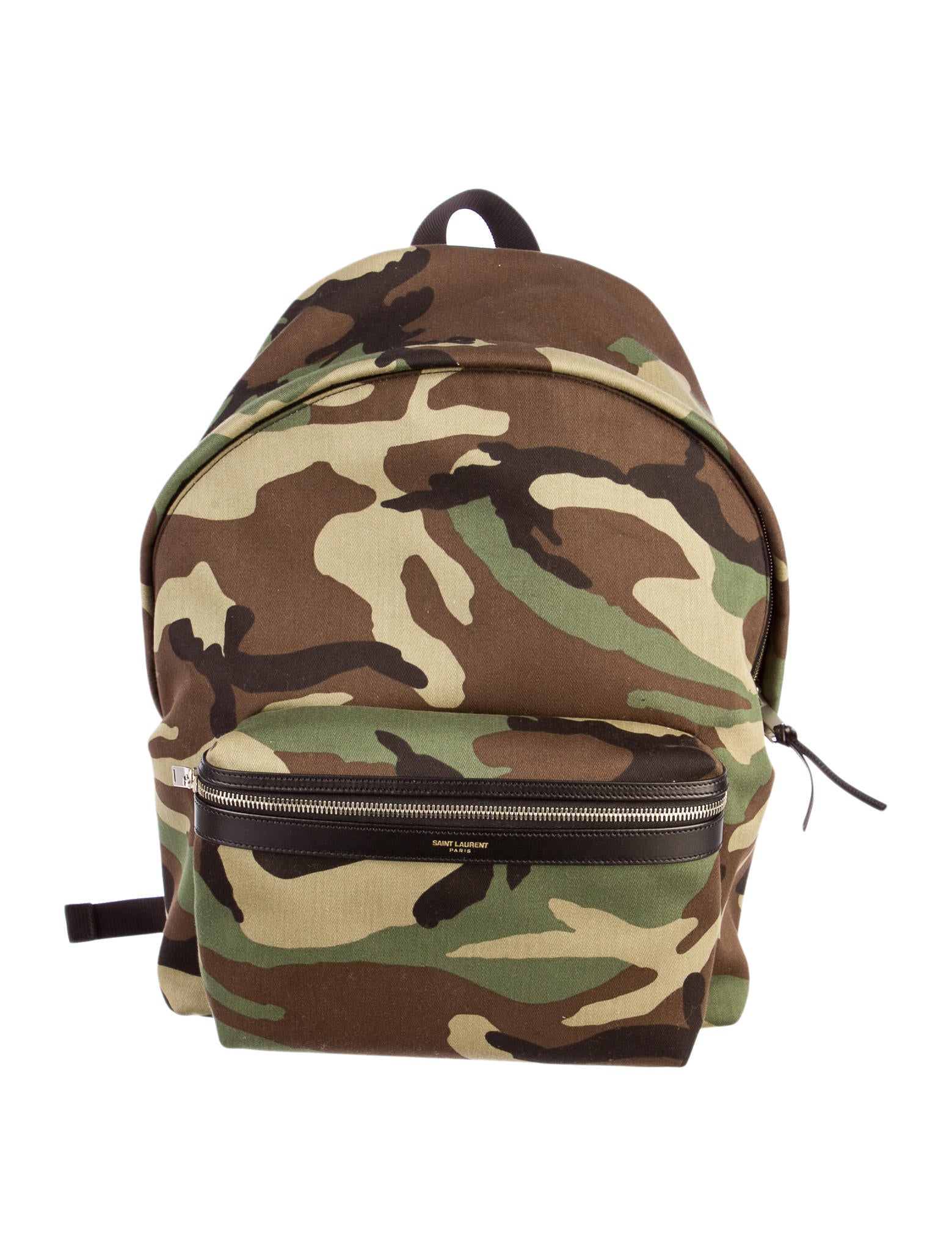 saint laurent camo backpack