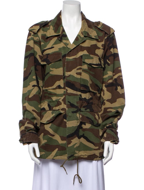 Saint Laurent Camouflage Print Utility Jacket