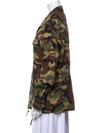 Saint Laurent Camouflage Print Utility Jacket