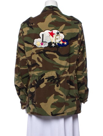 Saint Laurent Camouflage Print Utility Jacket