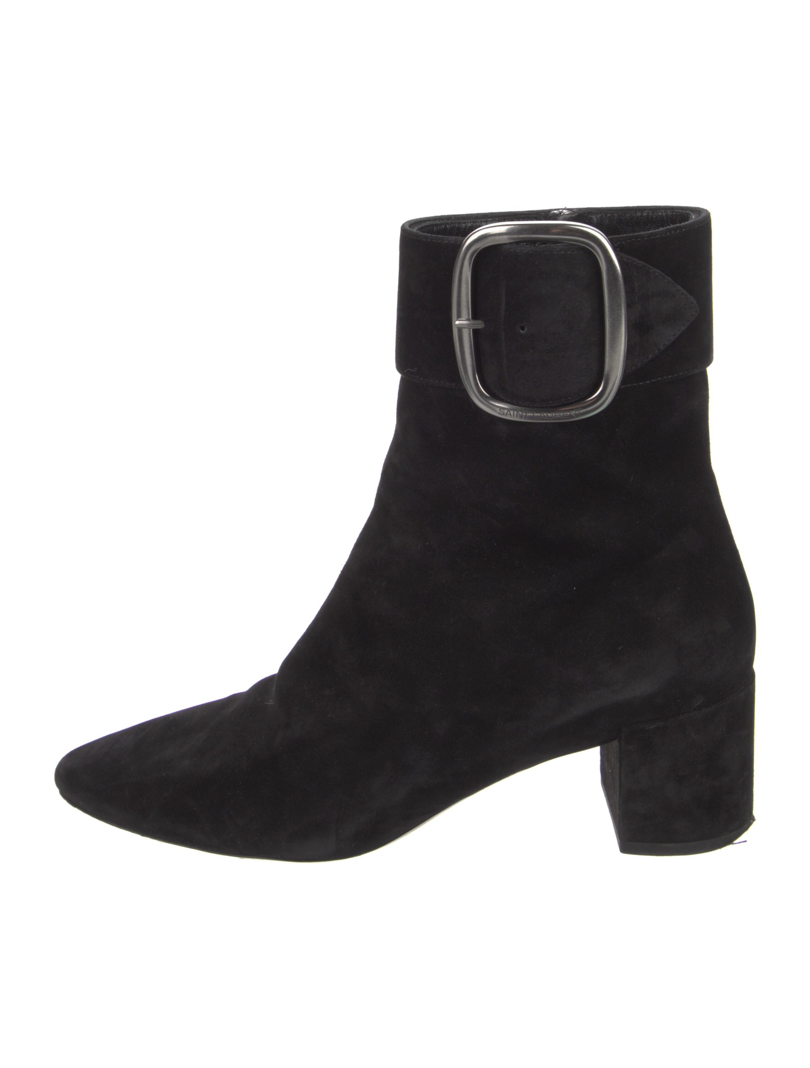 Saint Laurent Suede Chelsea Boots Black Boots, Shoes SNT224165