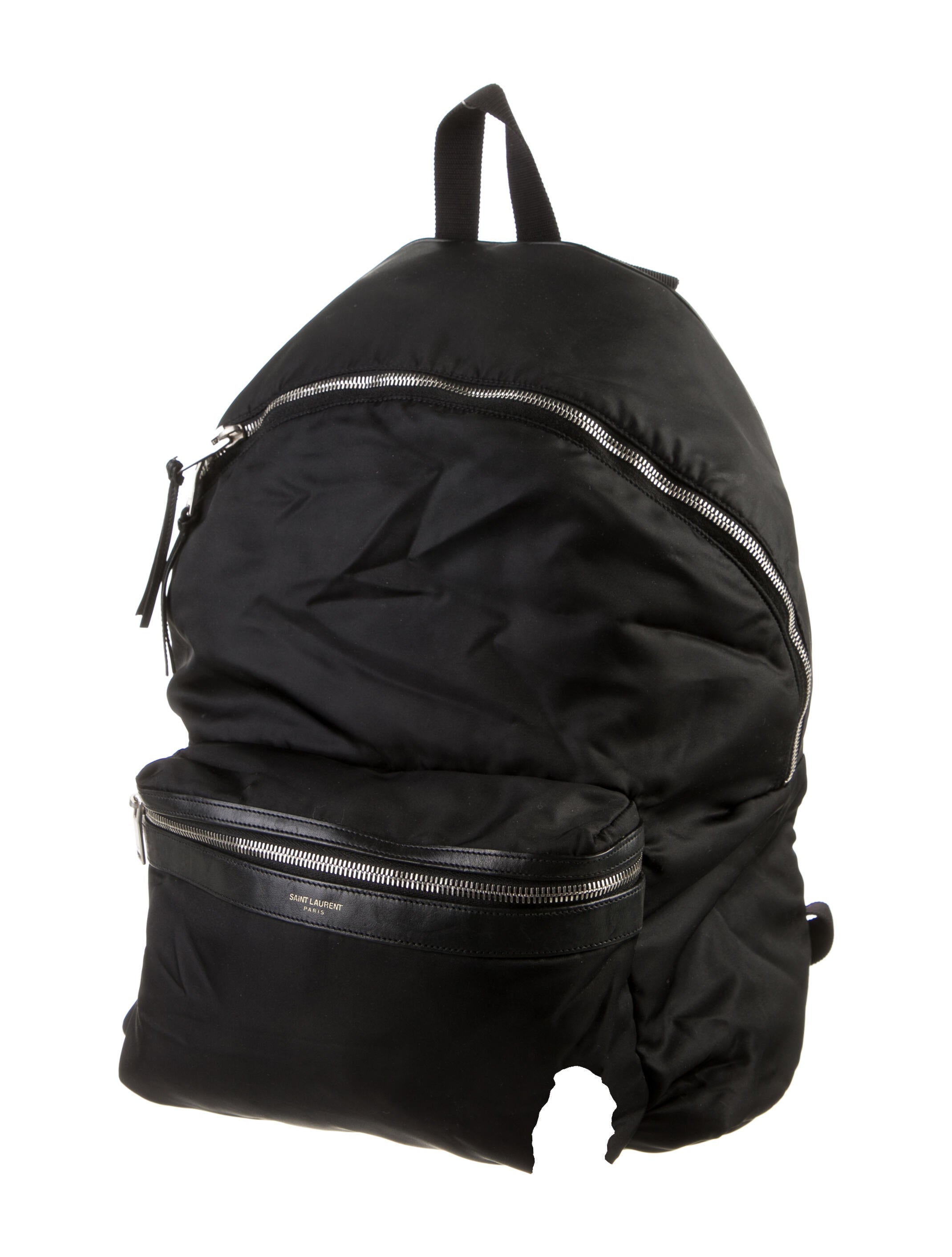 Saint Laurent Nylon Classic Hunting Backpack Black Backpacks, Bags