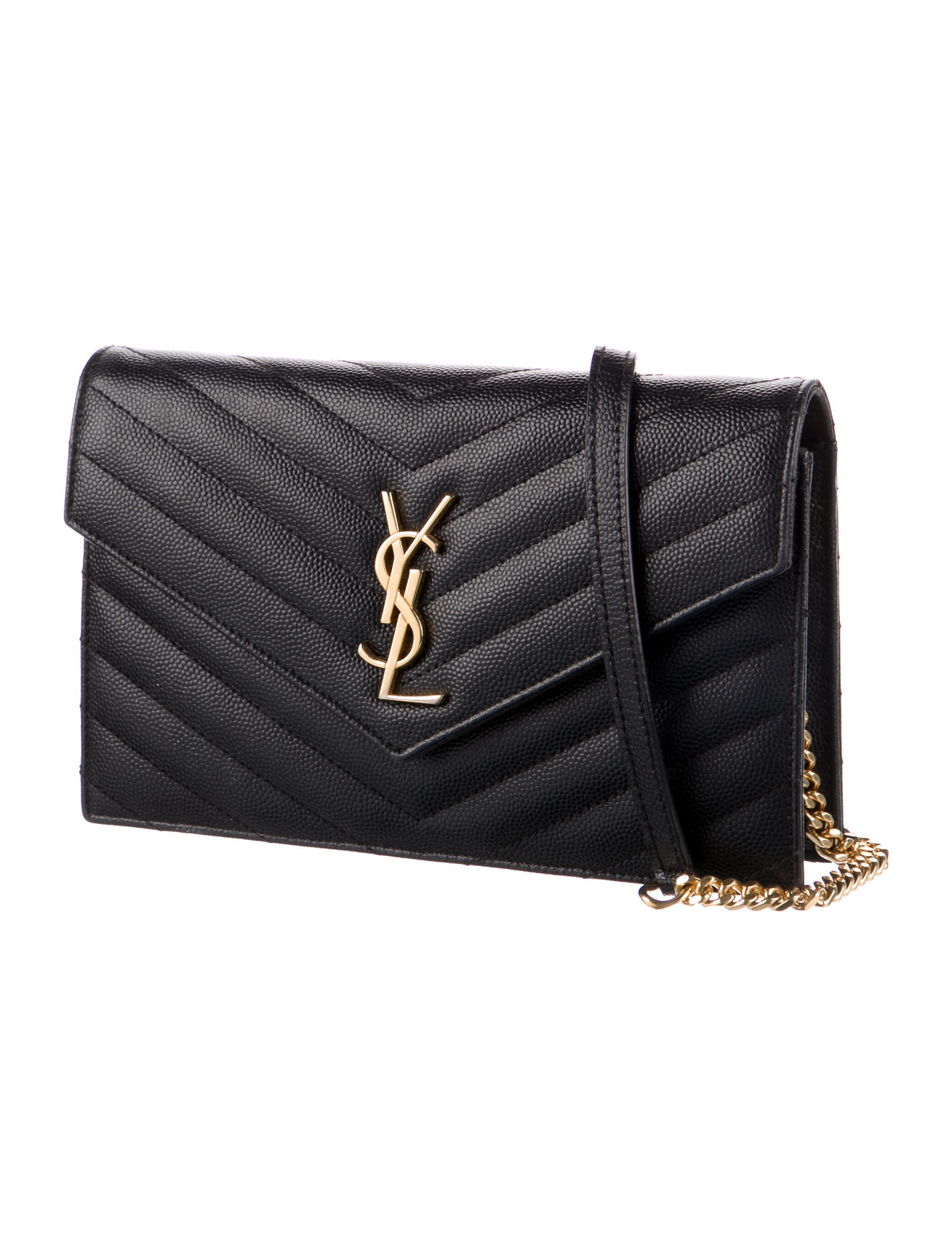 Saint Laurent Monogram Envelope Crossbody Bag Black Crossbody Bags