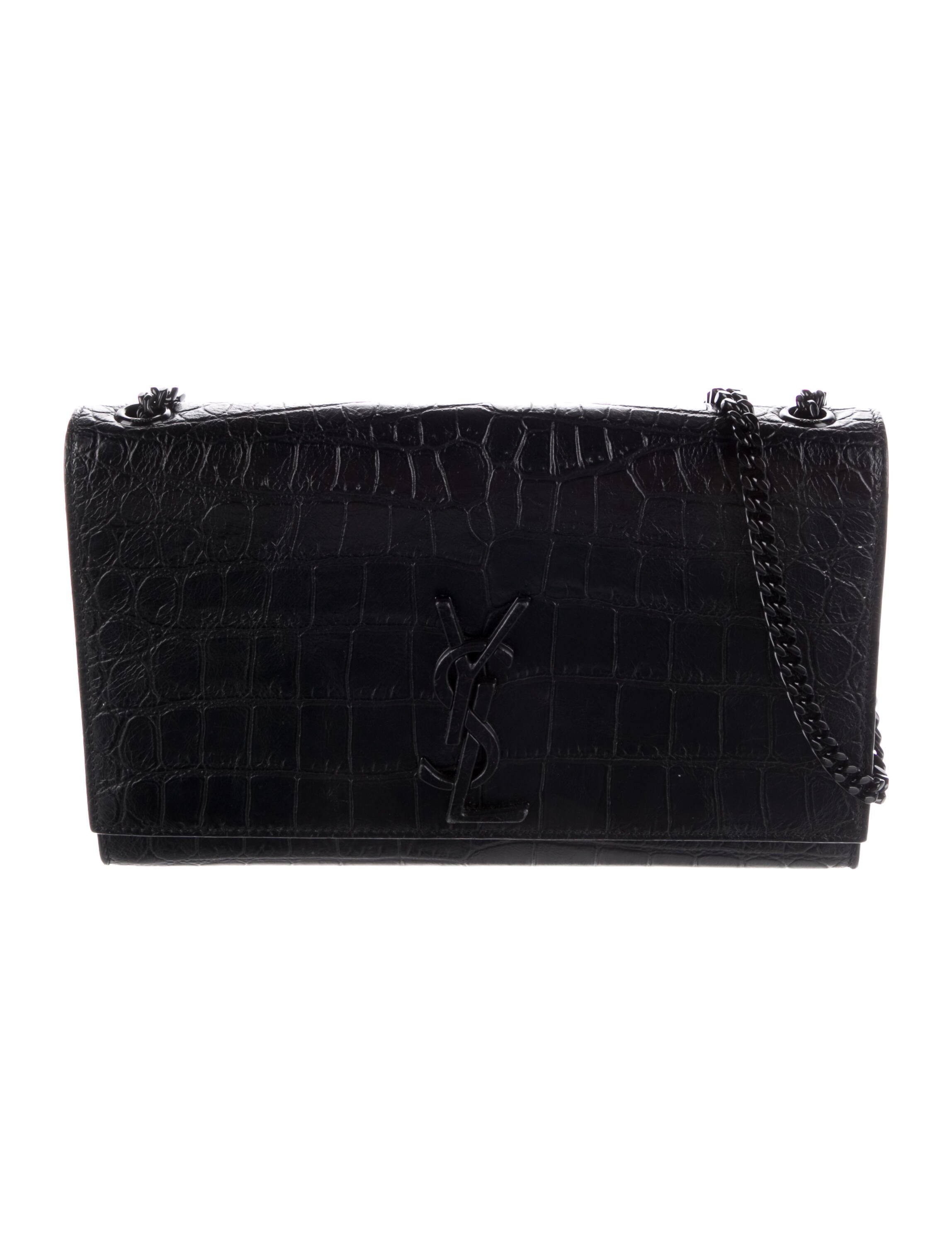 Saint Laurent Embossed Kate Shoulder Bag Black Shoulder Bags, Handbags SNT240190 The RealReal