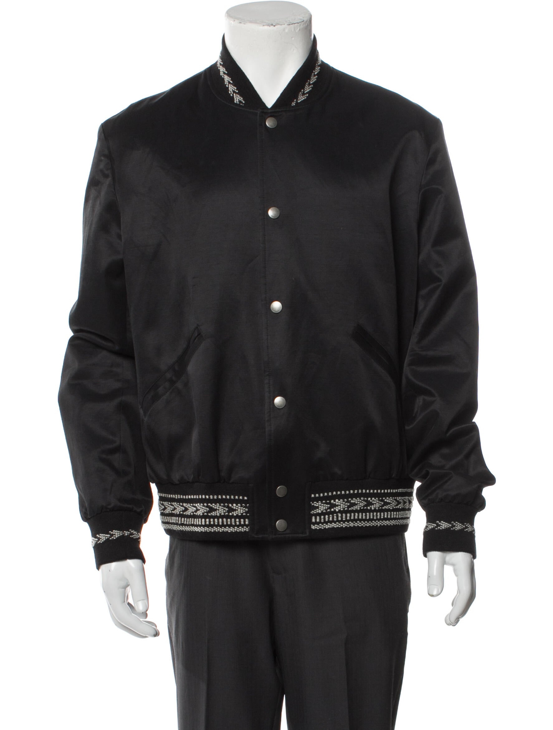 Saint Laurent 2017 Ikat Teddy Varsity Jacket