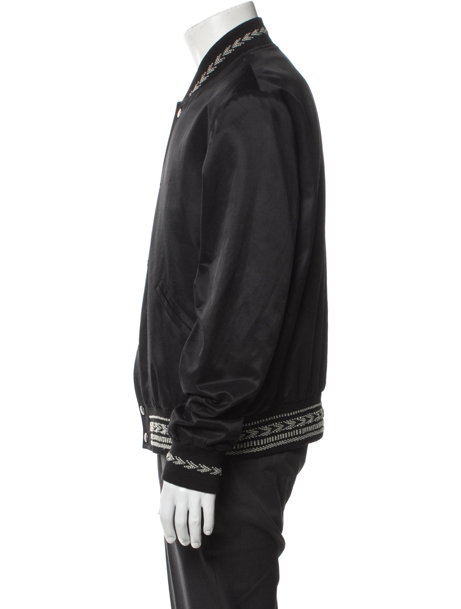 Saint Laurent 2017 Ikat Teddy Varsity Jacket