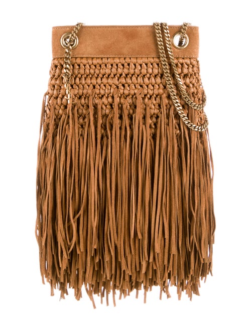 Saint Laurent 2021 Small Grace Fringe Hobo