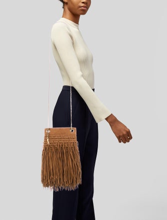 Saint Laurent 2021 Small Grace Fringe Hobo