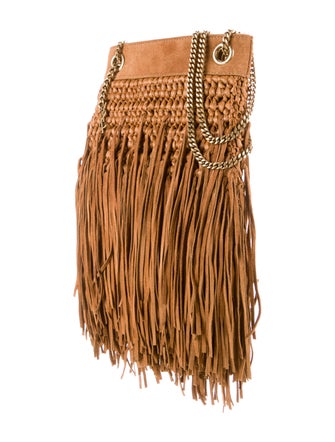 Saint Laurent 2021 Small Grace Fringe Hobo
