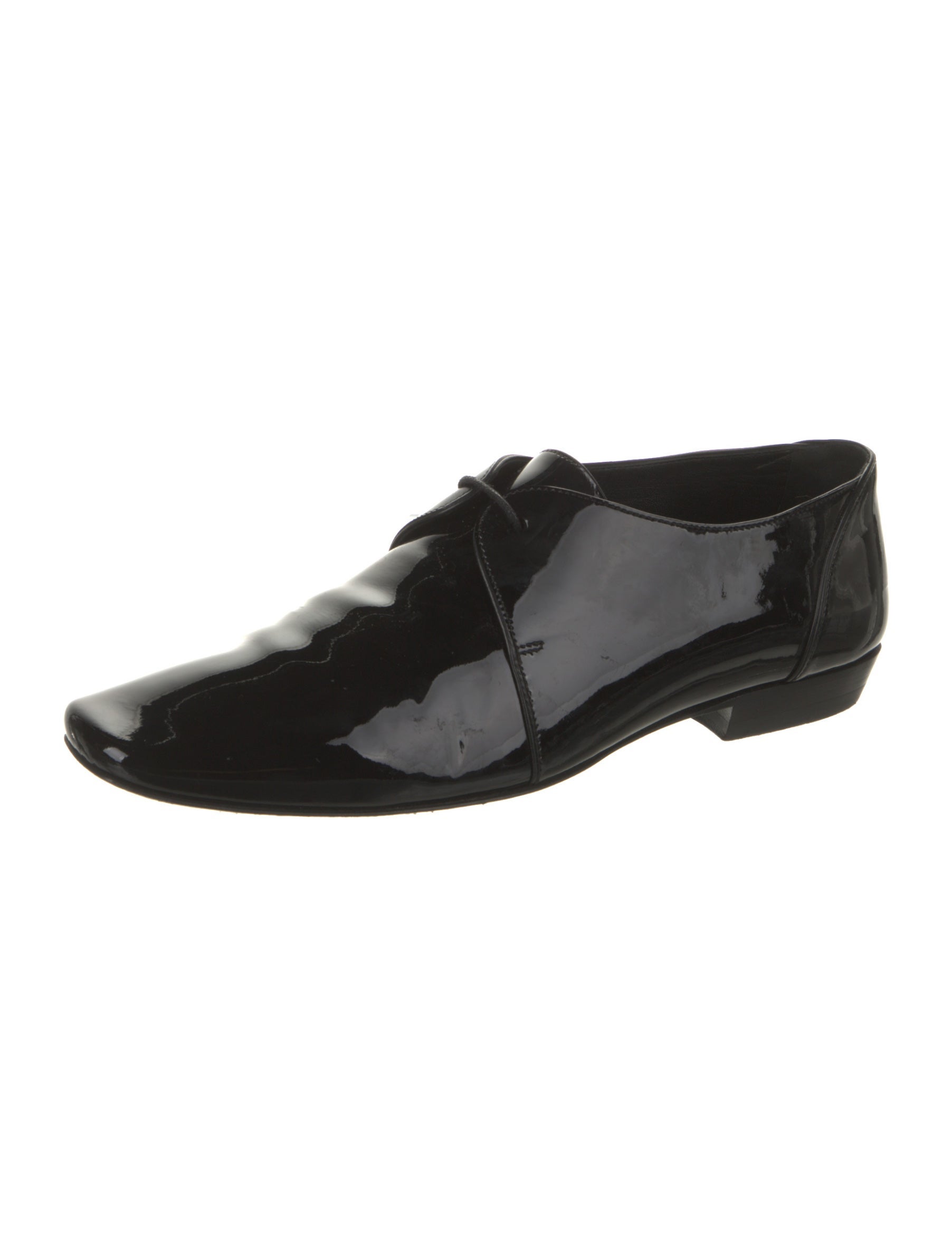 Saint Laurent Patent Leather Lace-up Shoes 362005 Black 36 [Used] [Authentic Guaranteed]