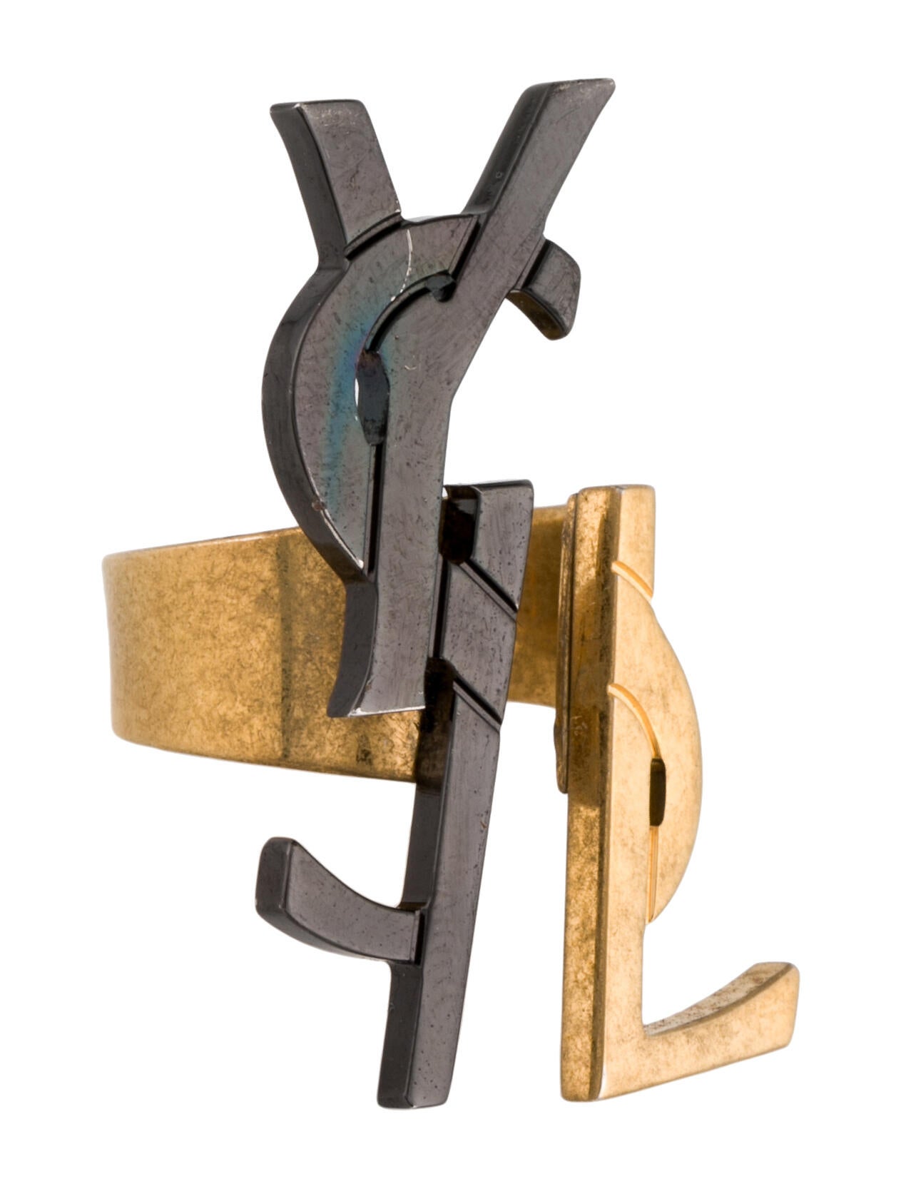 Saint Laurent Deconstructed Monogram YSL Ring