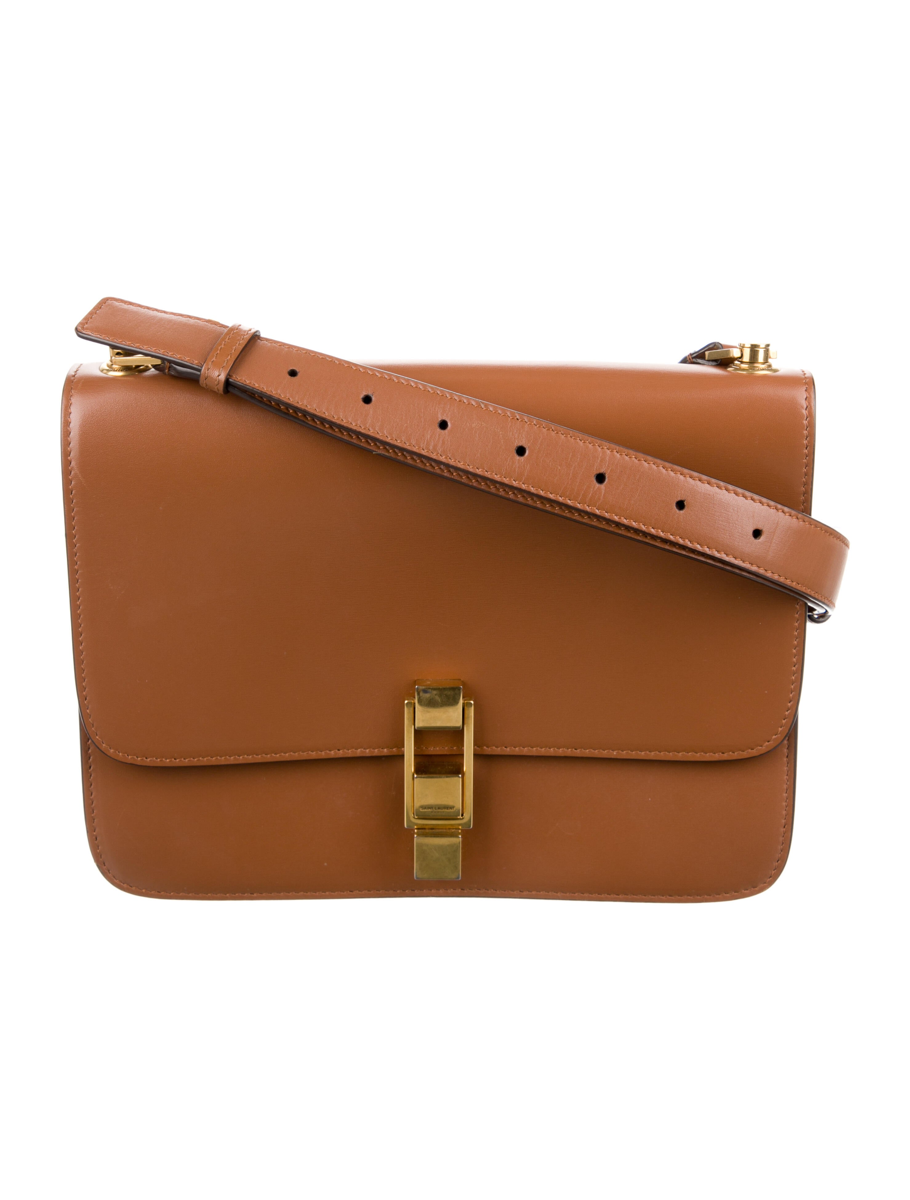 Saint Laurent 2019 Leather Le Carré Shoulder Bag Neutrals Shoulder