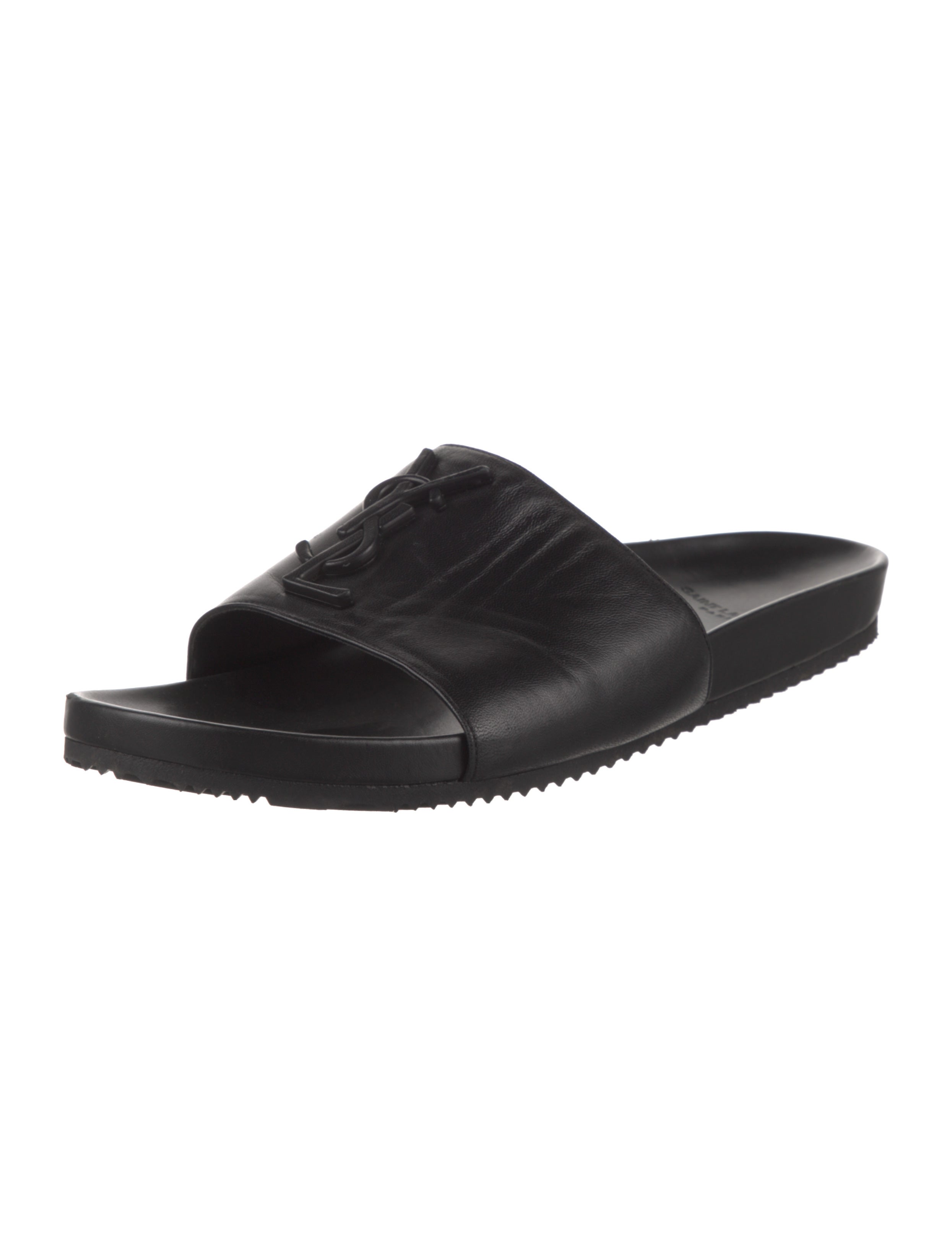 Saint Laurent Leather Slides