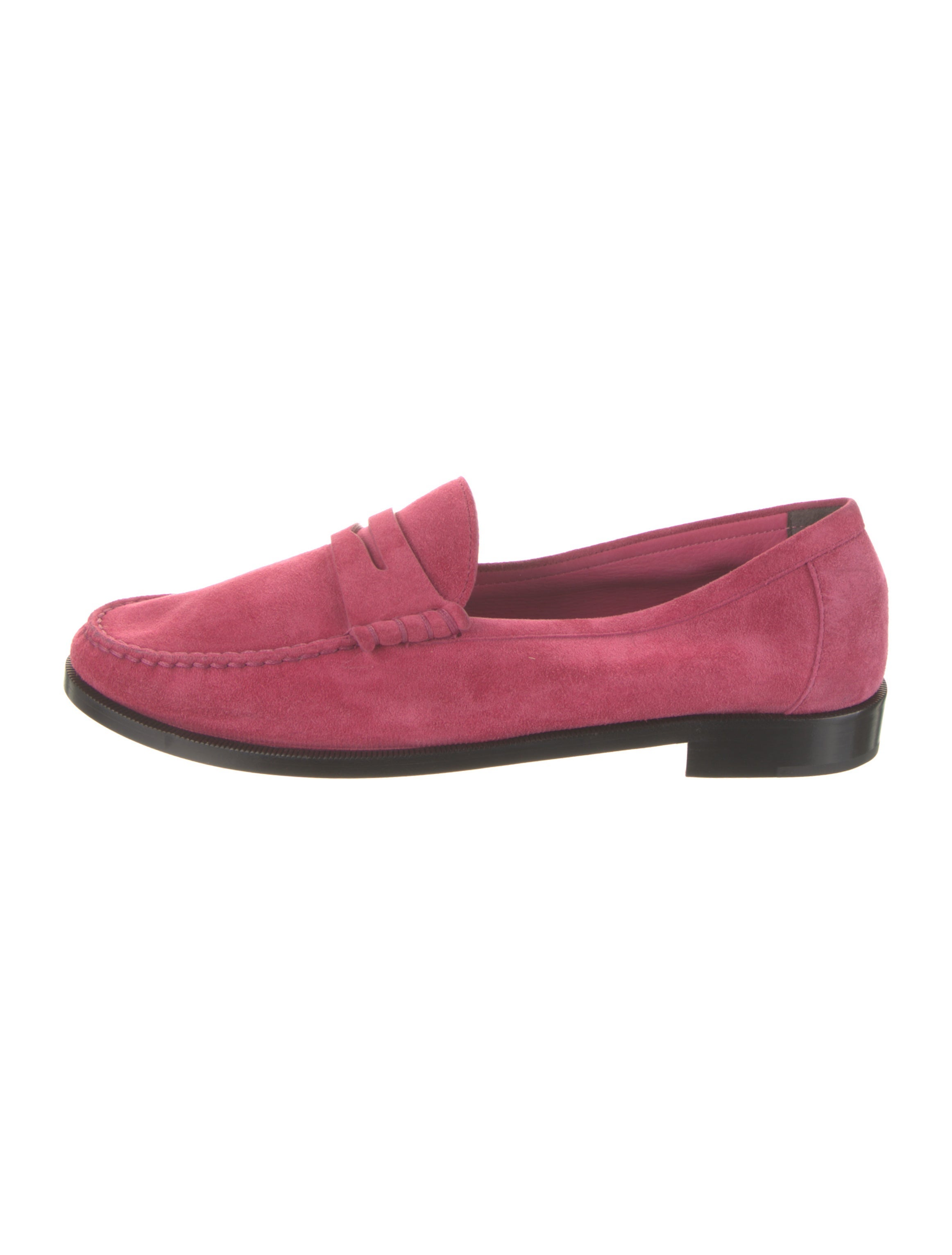 Saint Laurent Suede Loafers Pink Loafers, Shoes SNT259801 The