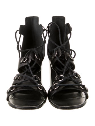 Saint Laurent Babies 90 Leather Gladiator Sandals