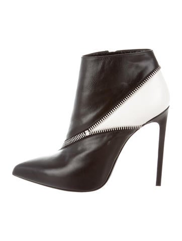 Saint Laurent Zipper Embellished Booties