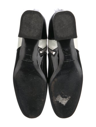 Saint Laurent Patent Leather Striped Rain Boots