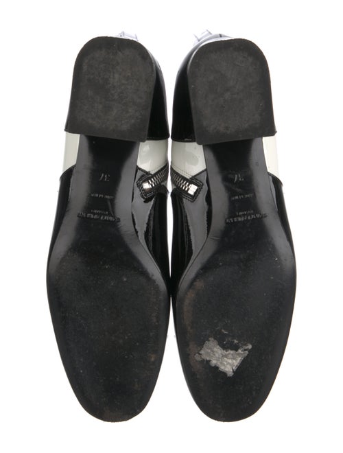 Saint Laurent Patent Leather Striped Rain Boots