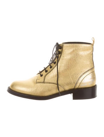 Saint Laurent Metallic Patti Ankle Boots