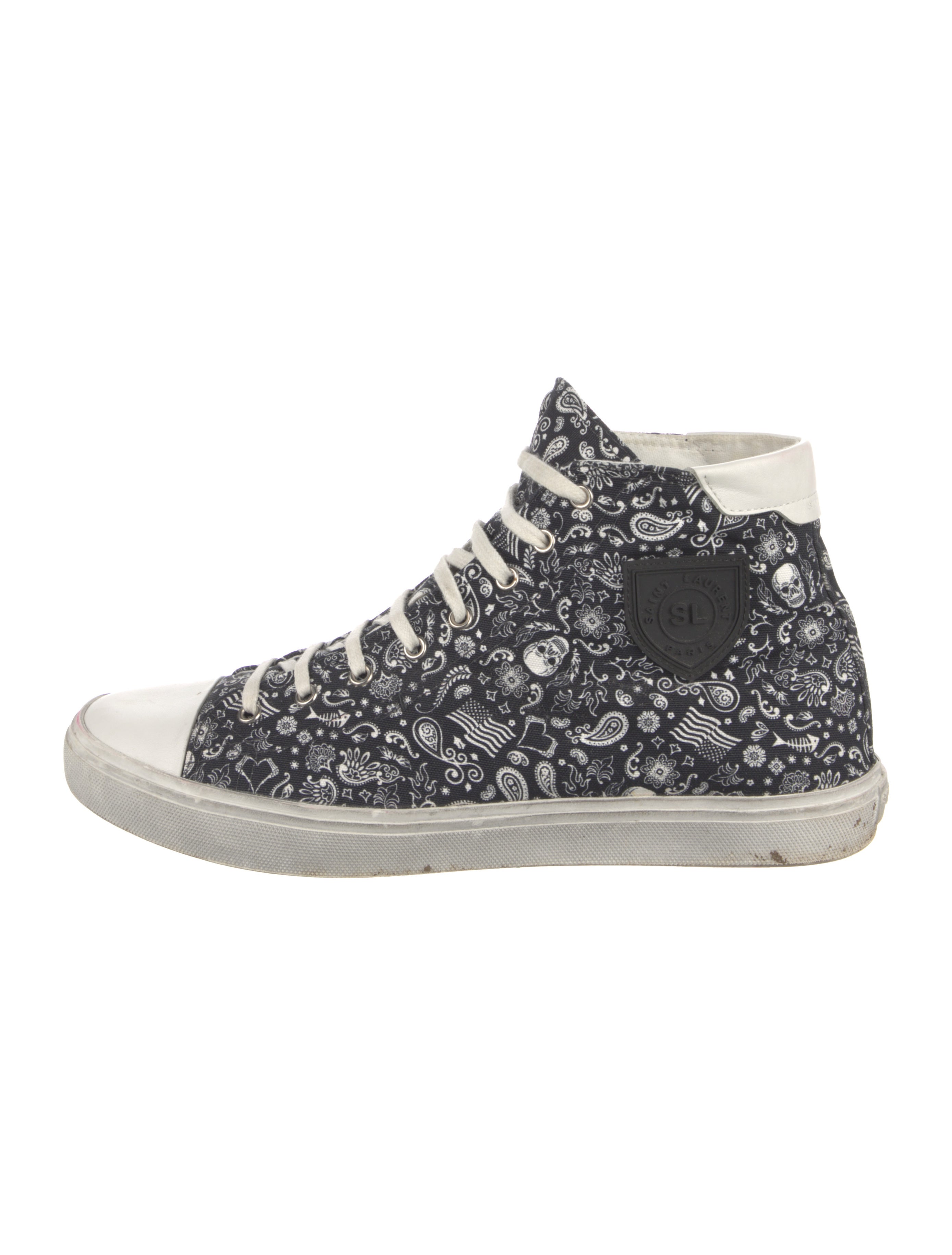 Saint Laurent★Bedford Mini Robot Print Low-Top Sneakers NIB Saint Laurent Bedford Mini Robot Print Low-Top Sneakers