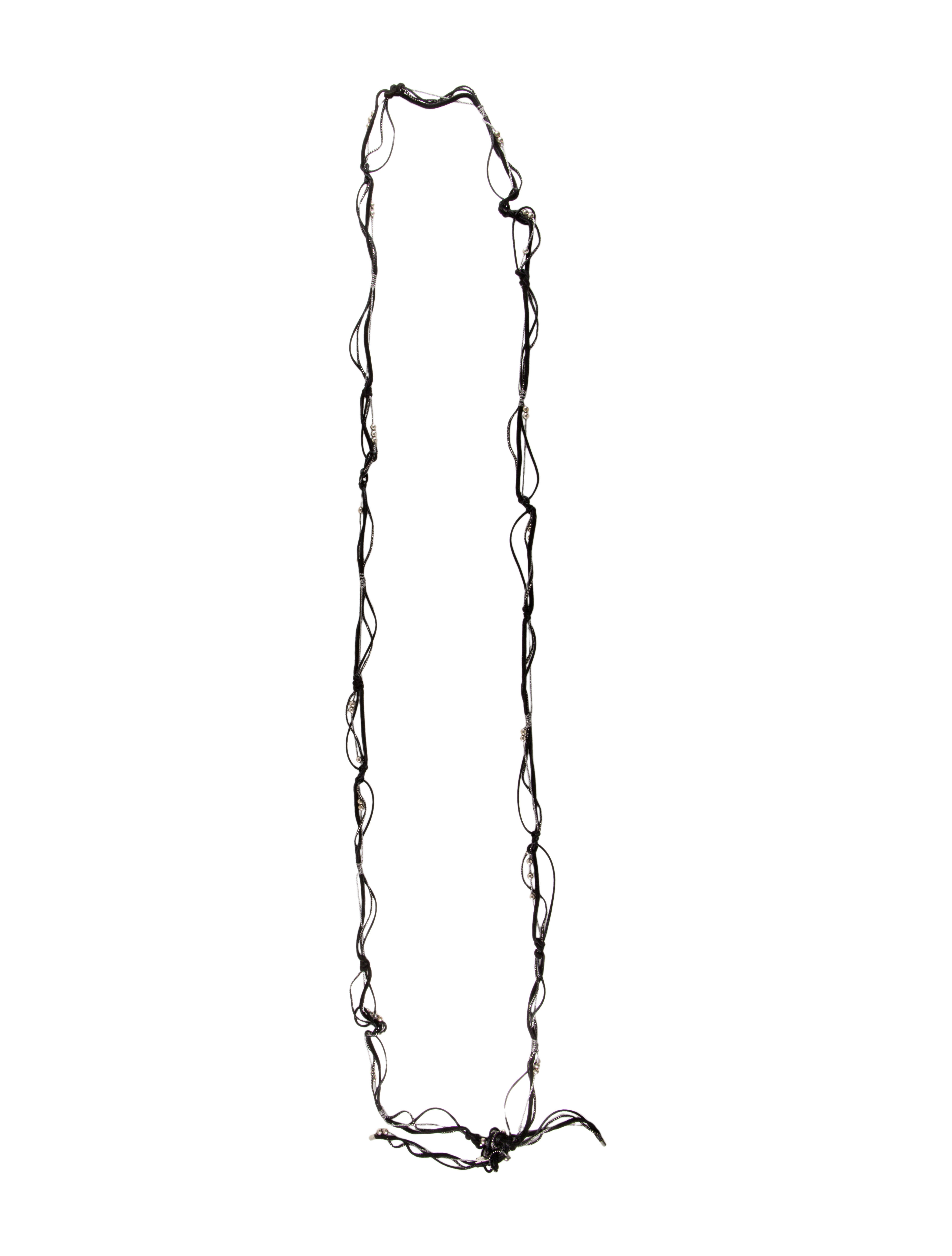 Saint Laurent Suede Multistrand Western-style Scarf Necklace
