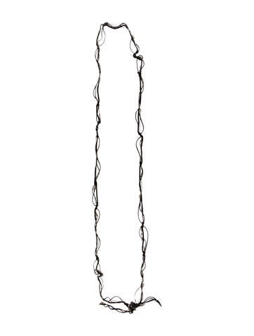 Saint Laurent Lariat Suede Multistrand Western-style Scarf Necklace