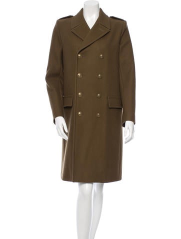 Saint Laurent Wool Double-Breasted Coat