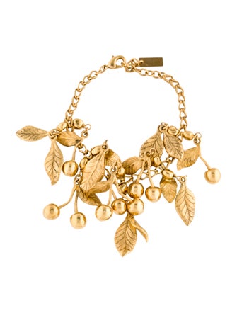 Saint Laurent Leaves Charm Bracelet