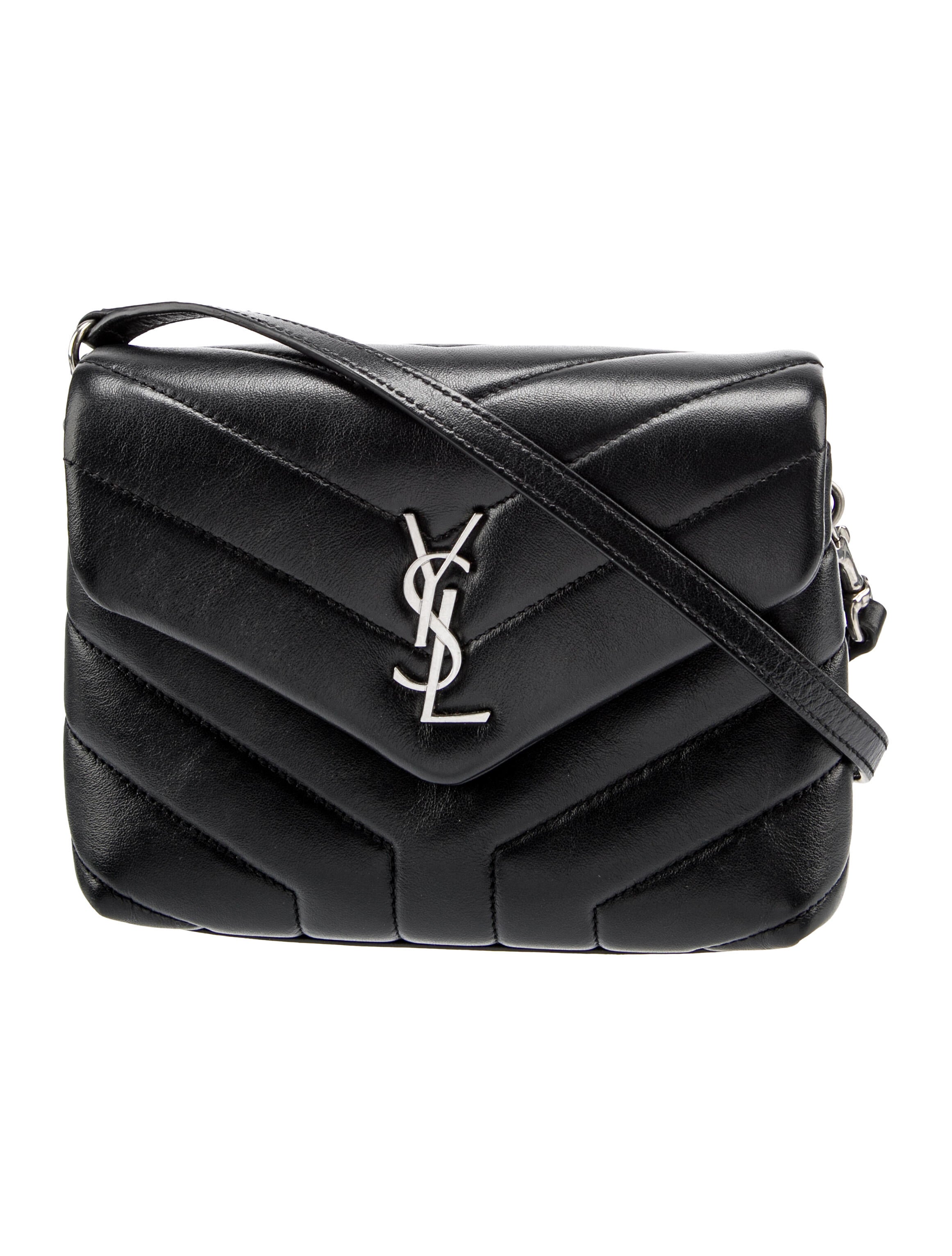 Saint Laurent Toy Monogram Matelasse LouLou Bag Black Crossbody Bags