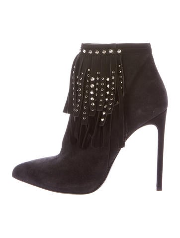 Saint Laurent Fringe Ankle Boots