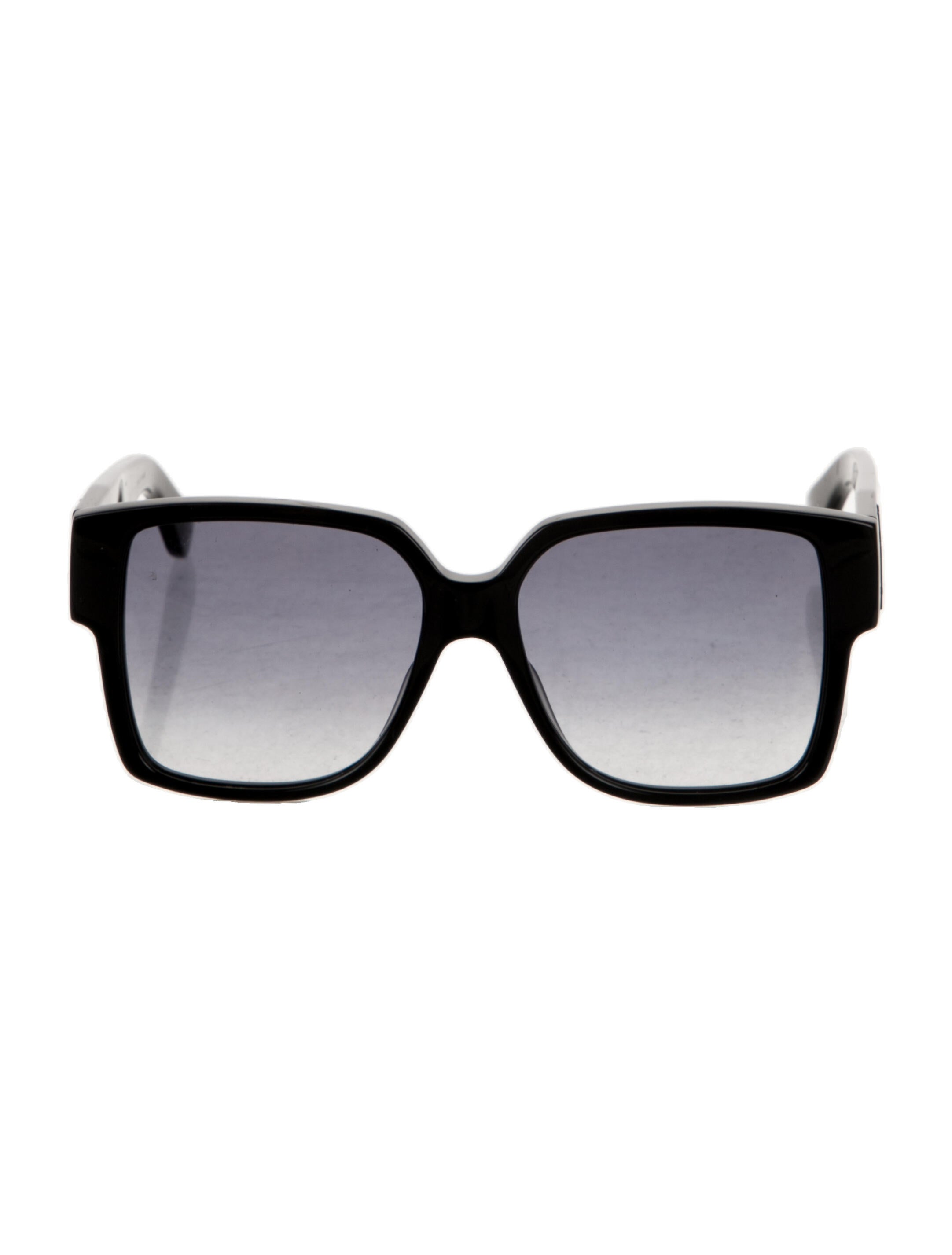 Saint Laurent Square Gradient Sunglasses Black Sunglasses
