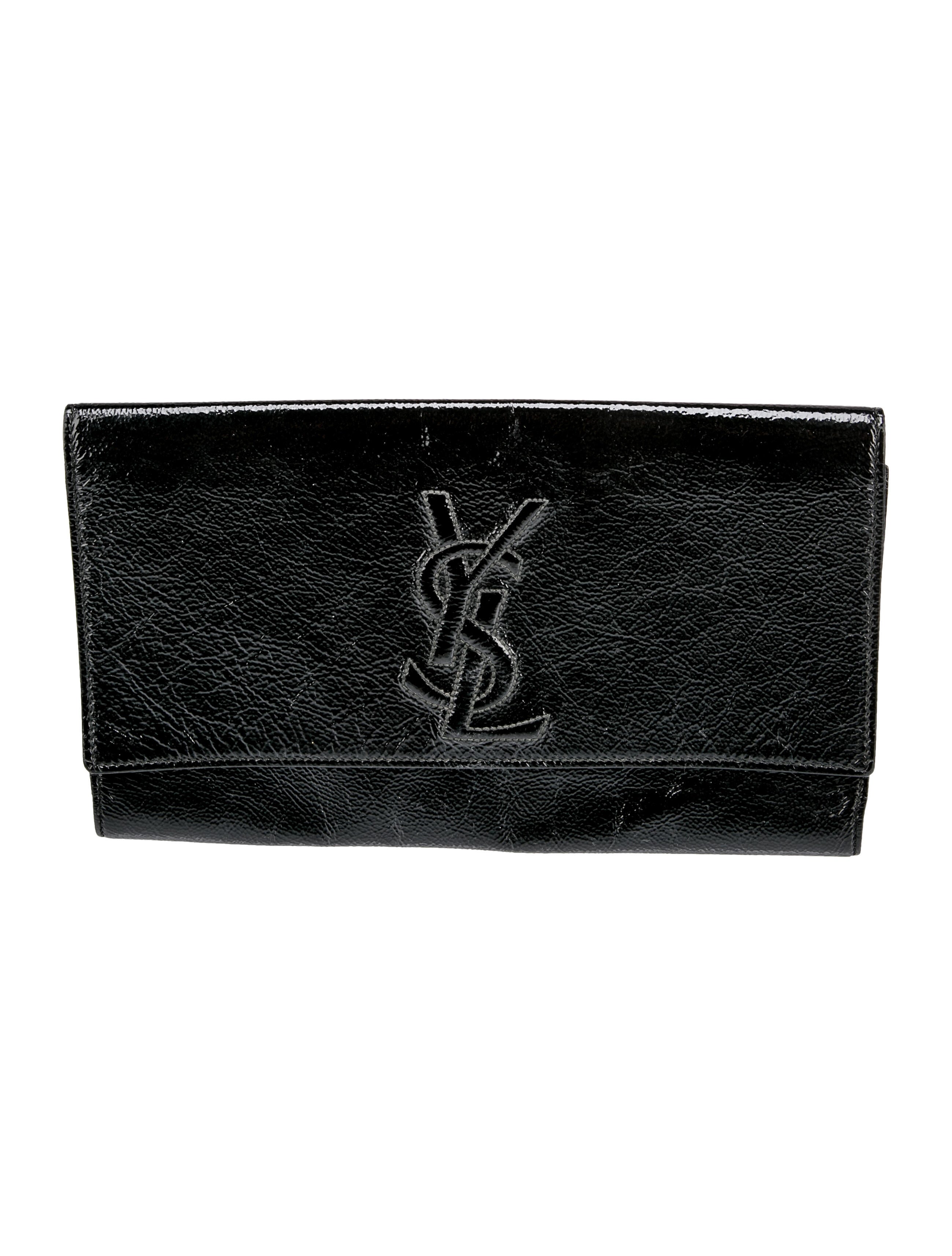 YSL Yves Saint Laurent black patent leather large belle du jour