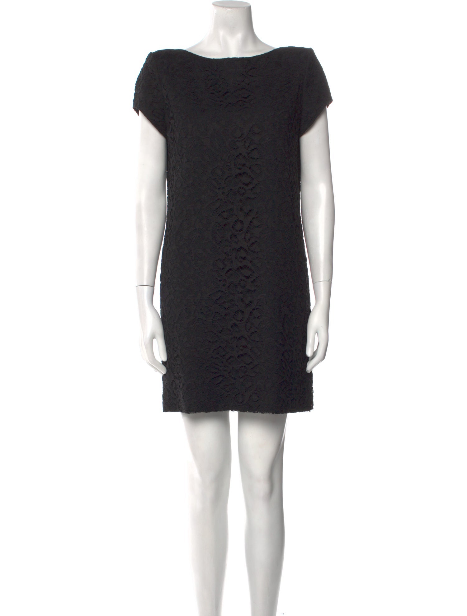 Saint Laurent Bateau Neckline Mini Dress