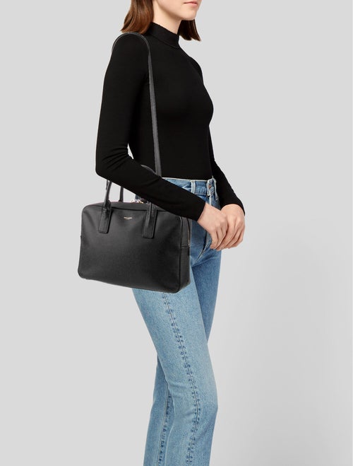 Saint Laurent Medium Grain de Poudre Museum Briefcase
